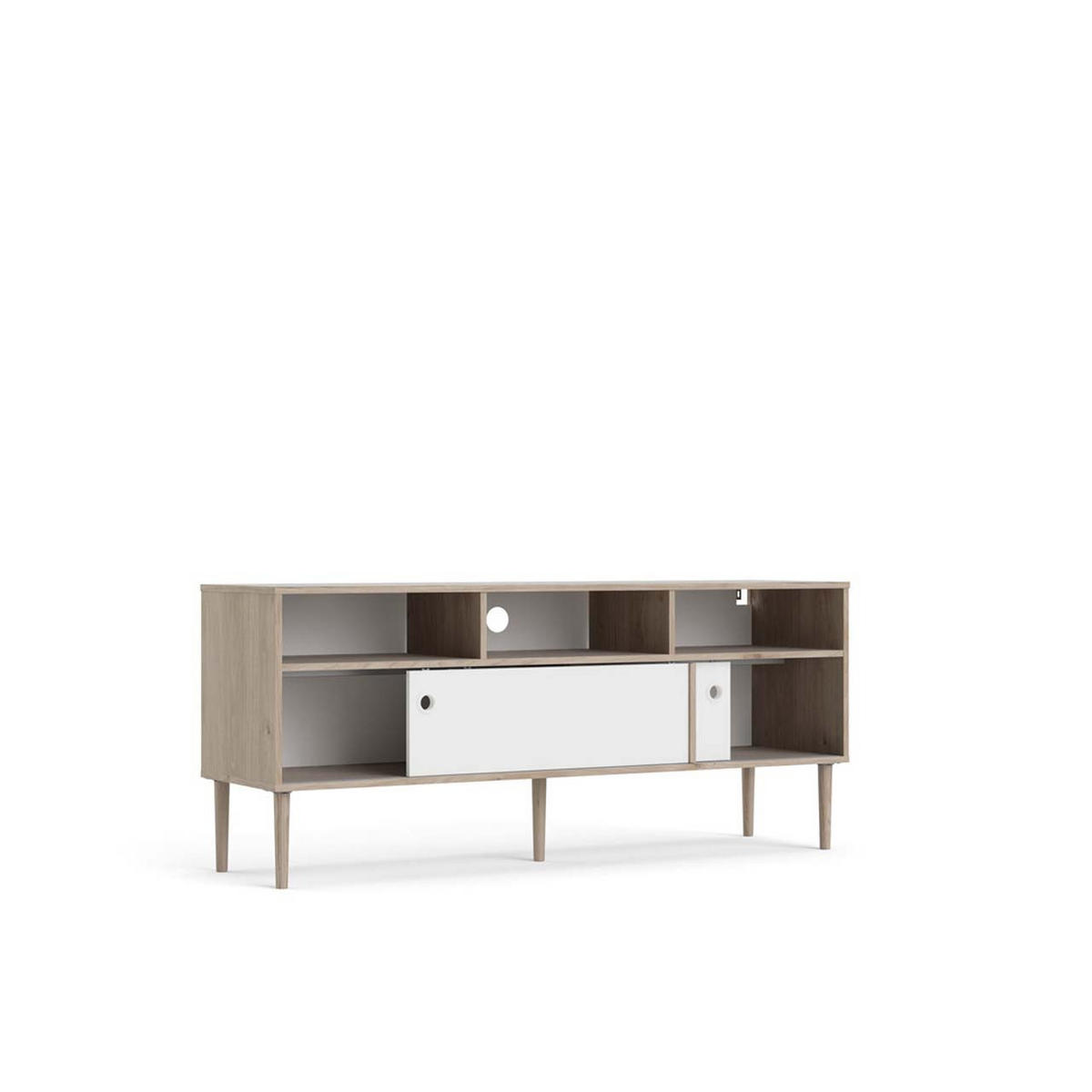 TV-ELEMENT Weiß - Weiß, Holzwerkstoff (148/64/41cm) - ebuy24