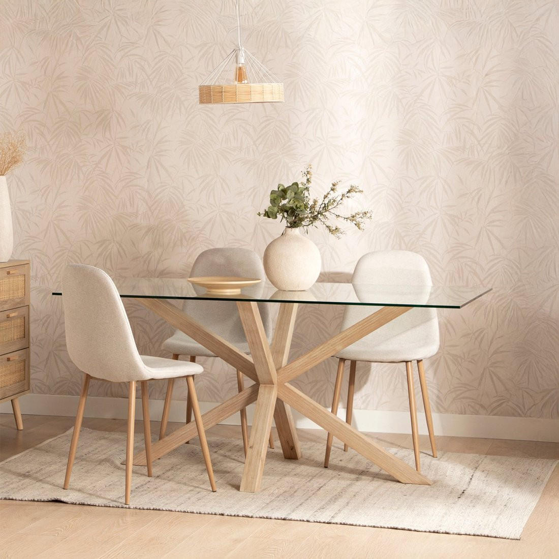 ESSTISCH Emerald Durchsichtig 160 cm x 74 cm - Transparent, Glas (90/160/74cm)