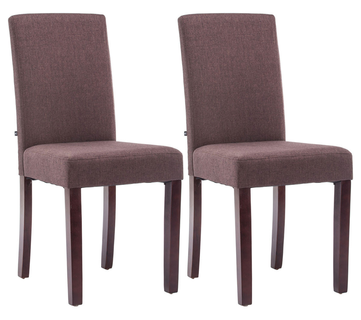 ESSZIMMERSTUHL Ines, 2er Set Stoff, Gestell Holz Cappuccino Braun - Braun/Cappuccino, Holz/Textil (41/91/47cm) - TPFLiving