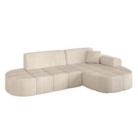 ECKSOFA Ottomane Rechts LIVO-L1 - 252x173x79,5 cm Beige - Beige, Holzwerkstoff/Textil (252/173cm) - ALTDECOR