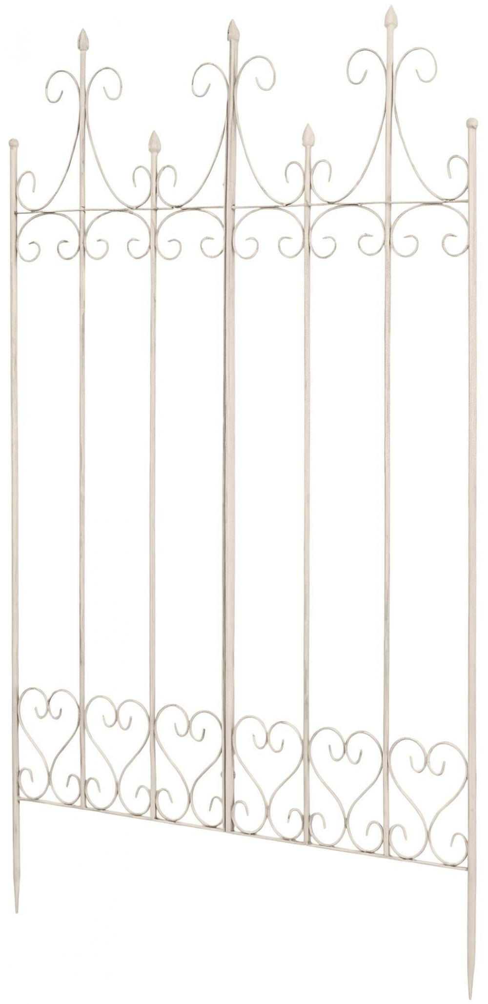 RANKGITTER Metall Antik-Creme - Creme, Metall (100/150/2cm) - CLP