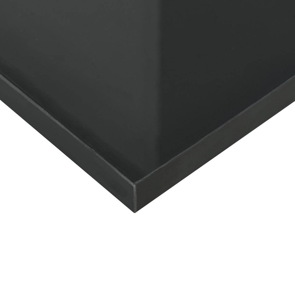COUCHTISCH 80/80/40 cm in Weiß/Schwarz aus Spanplatte mit LED-Lichtband - Weiß, Holzwerkstoff (80/80/40cm) - OKMYHOME