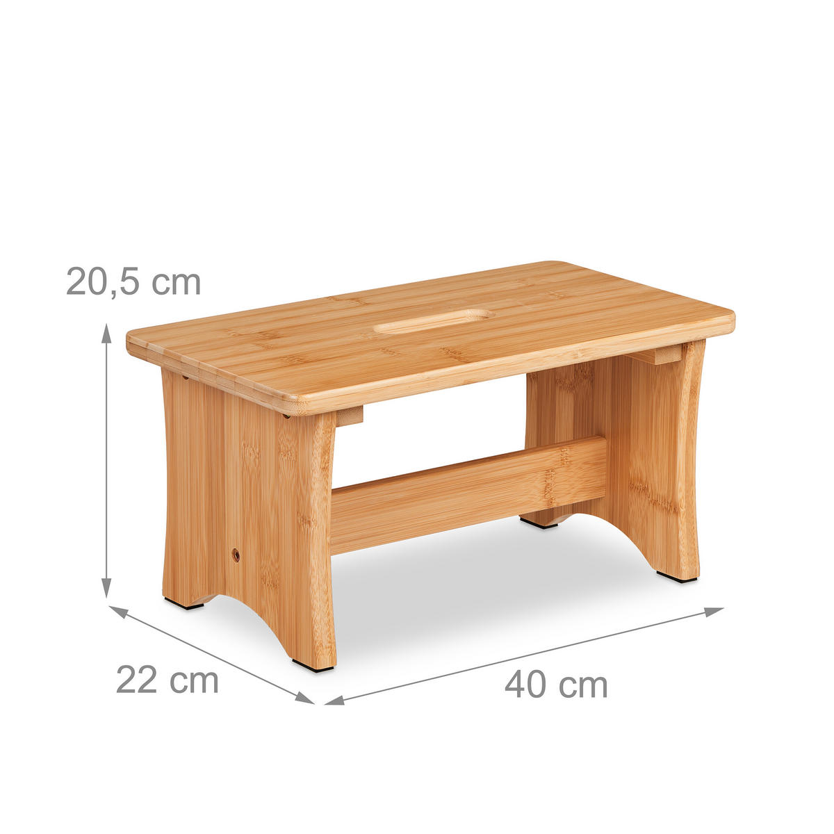 BAMBUSHOCKER - Hellbraun, Holz (40/20.5/22cm) - Relaxdays