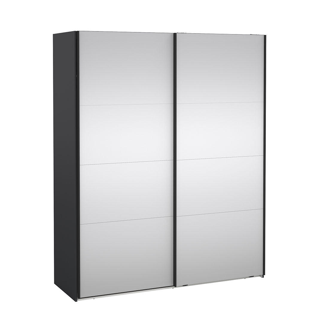SCHIEBETÜRENSCHRANK, Catania, Grau, Holzwerkstoff, 179 x 67 x 221 cm - Grau, Holzwerkstoff (179/221/67cm) - ebuy24