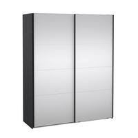 SCHIEBETÜRENSCHRANK, Catania, Grau, Holzwerkstoff, 179 x 67 x 221 cm - Grau, Holzwerkstoff (179/221/67cm) - ebuy24