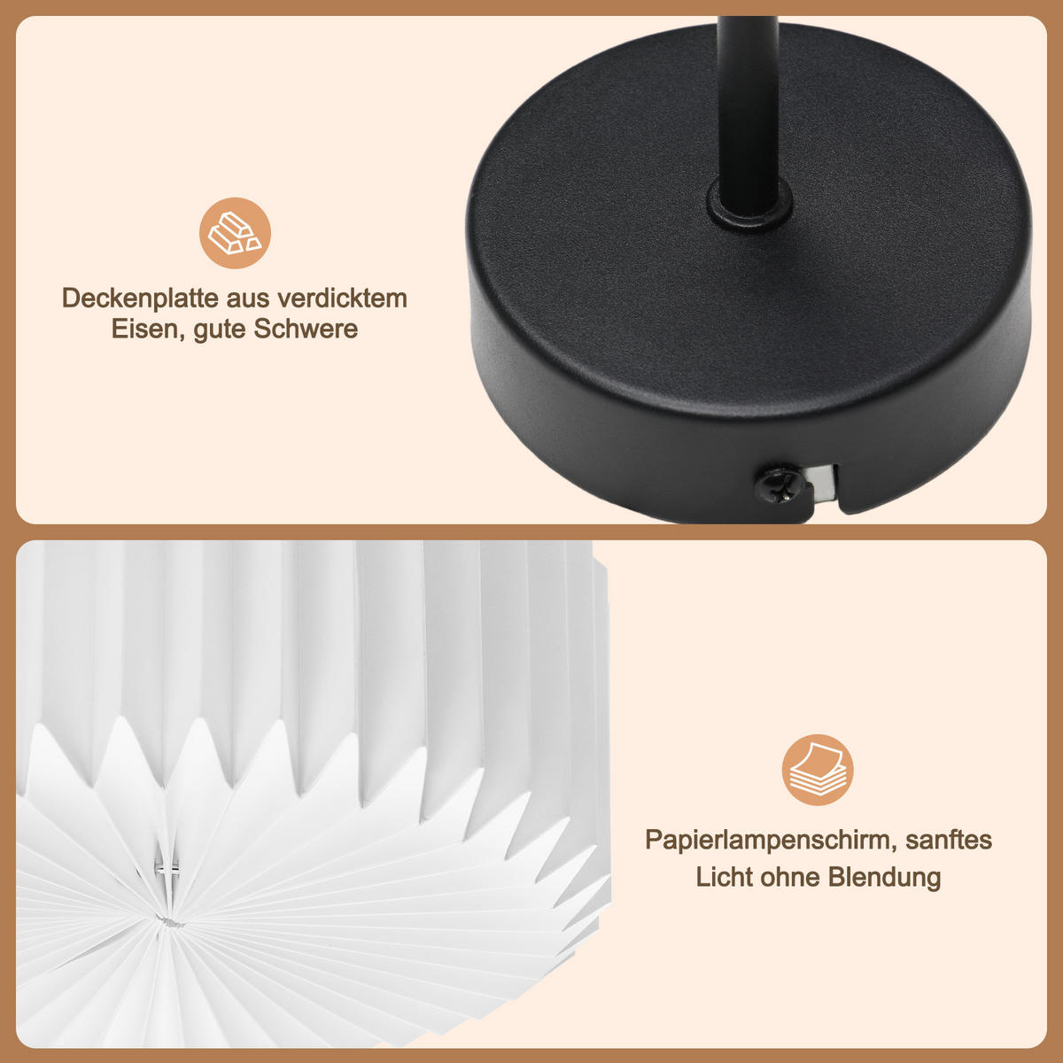 DECKENLEUCHTE 24/17/24 cm - Weiß, Metall (24/24/17cm) - ZMH