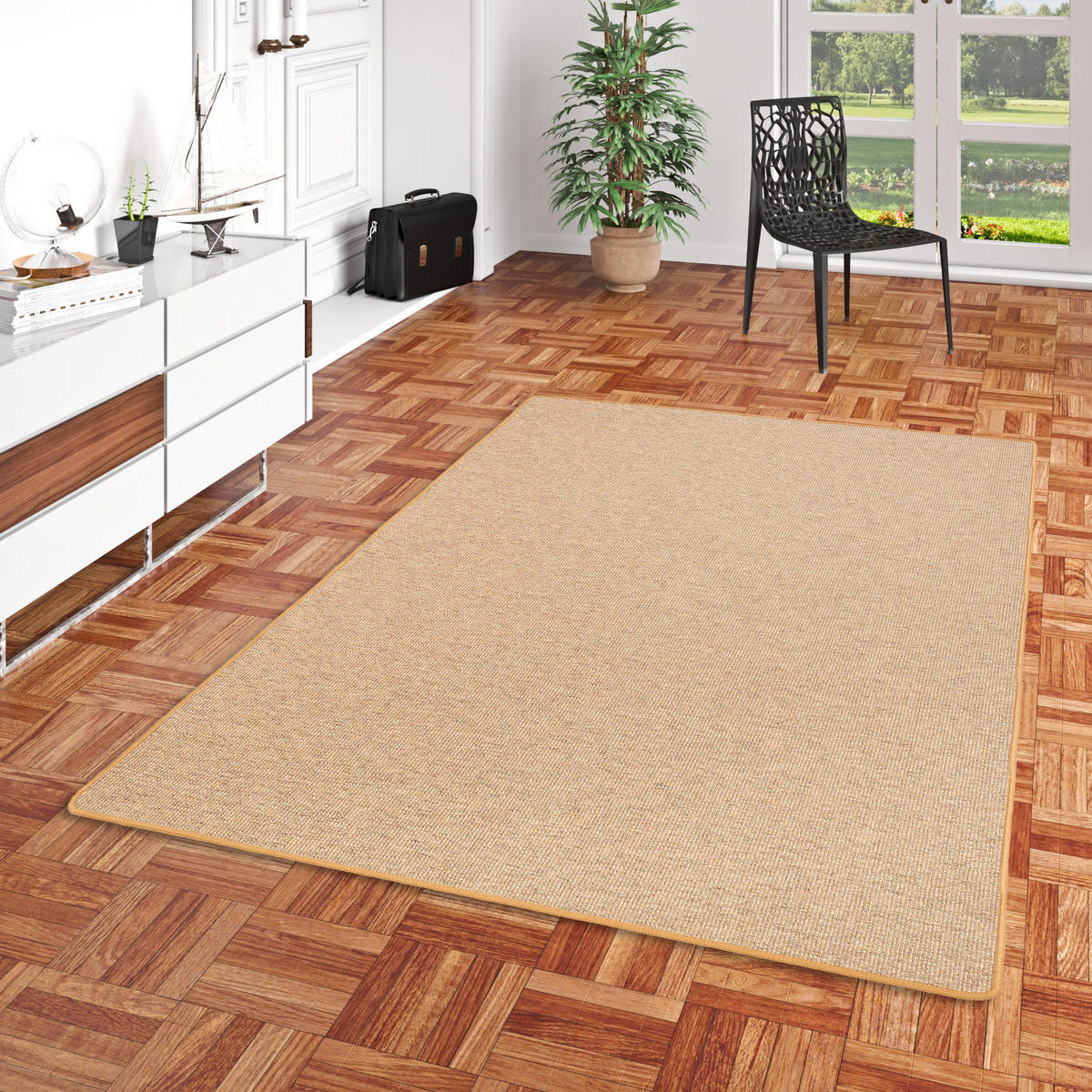 NATUR SISAL-OPTIK TEPPICH TAFF - Nussbaumfarben, Textil (160/200cm) - Snapstyle