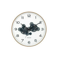 WANDUHR Open Gear Gelb 40/5.66/40 cm - Gelb, Kunststoff (5.66/40/40cm) - Karlsson