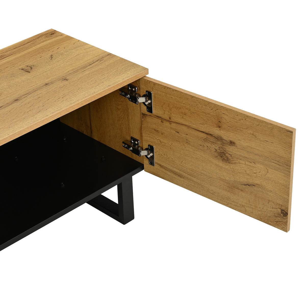 TV-LOWBOARD mit Klappfach 180 x 38 x 45 cm Holzoptik - Braun, Holzwerkstoff (38/45/180cm) - Beauniv