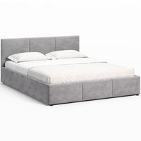 POLSTERBETT 160×200 cm mit Bettkasten und Lattenrost Nela HLR-22 Grau Velours - Grau, Holz/Metall (160/200cm) - Jana