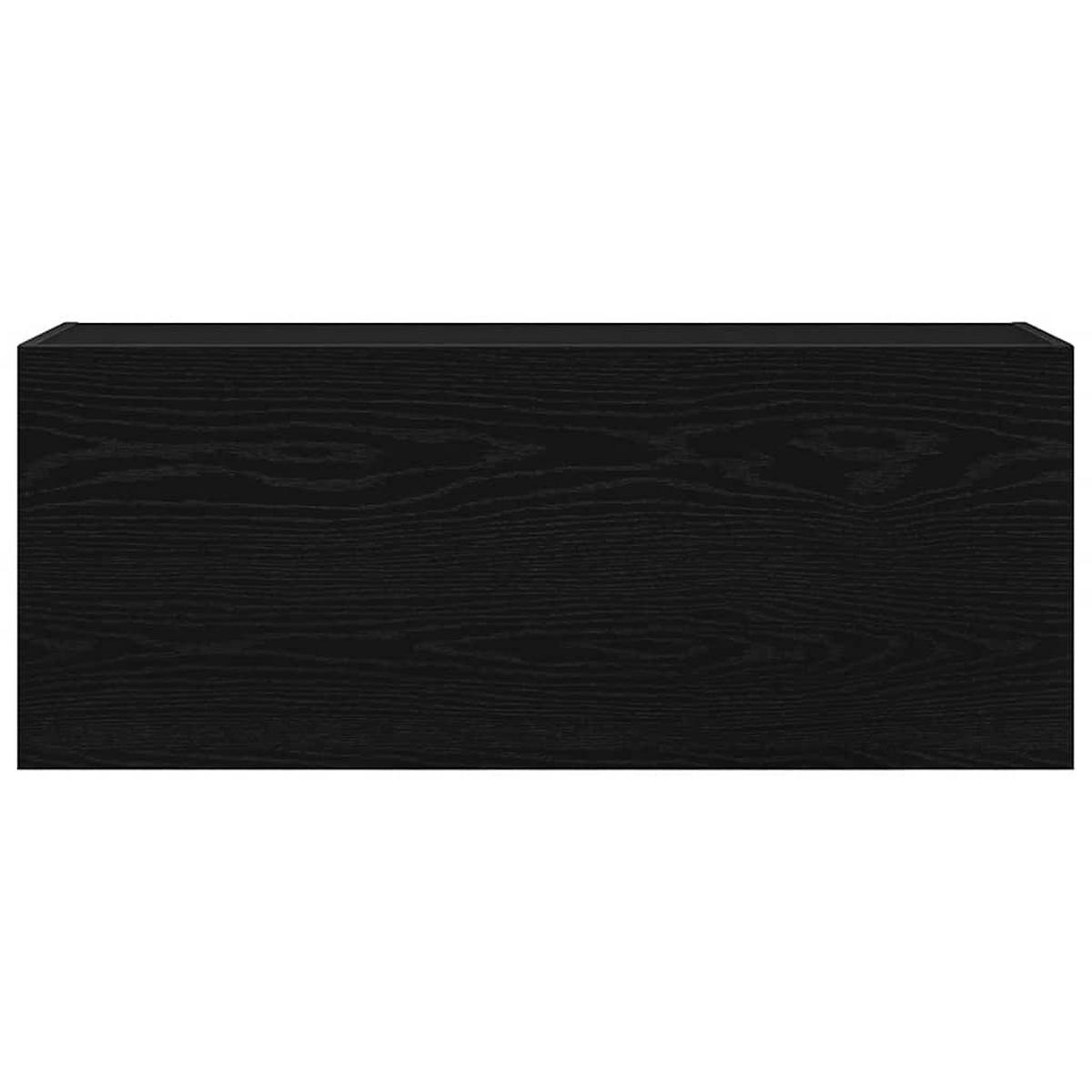 BAD-WANDSCHRANK Schwarz 100/25/40 Cm Holzwerkstoff - Schwarz, Holzwerkstoff (25/40/100cm) - vidaXL