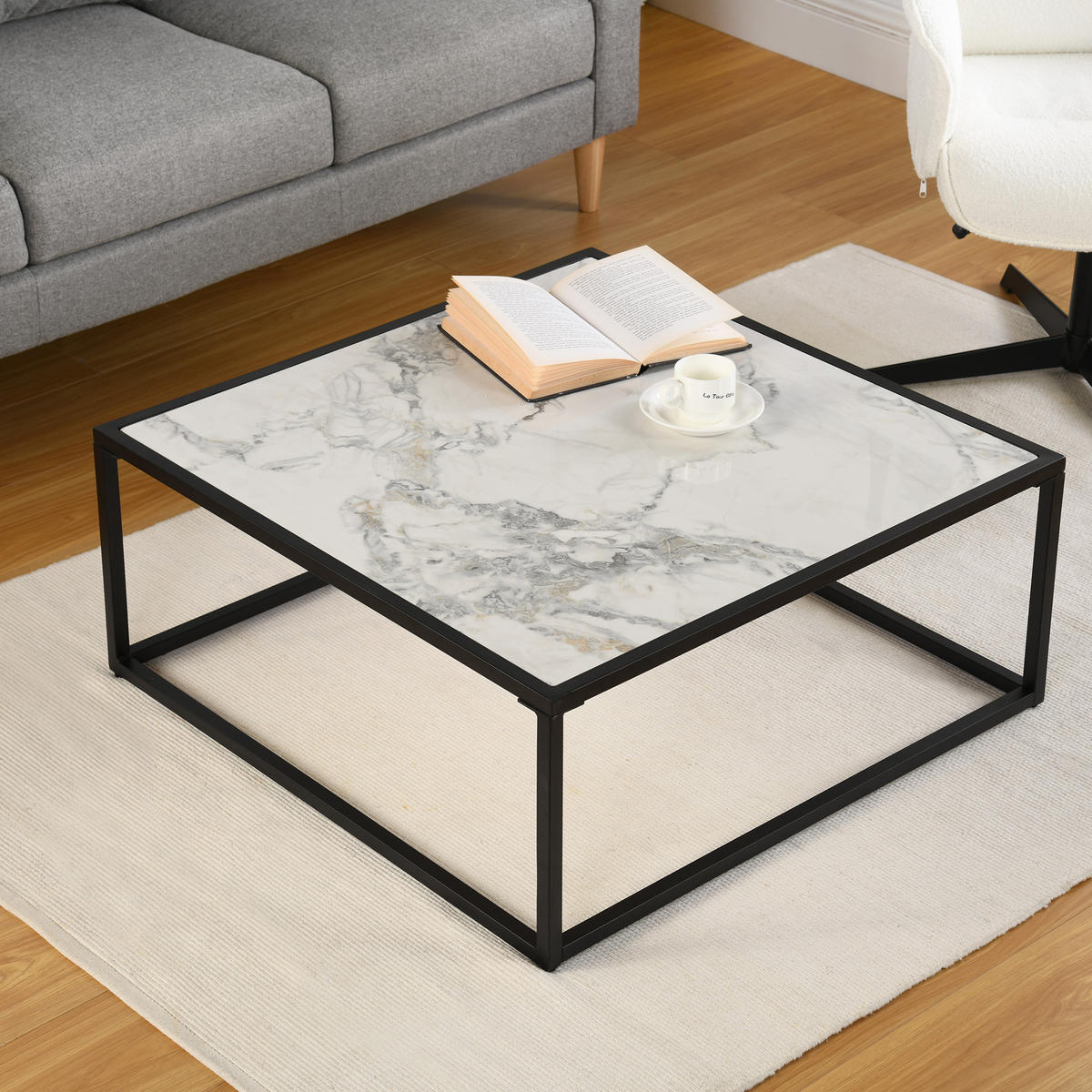 TV-SCHRANK 180 cm Hochglanz mit 4 Schränken & 8 Tischbeinen Für 80-Zoll Fernseher, verstellbare Trennwände, Stauraum - Weiß, Holzwerkstoff (180/49/40cm) - Urban Meuble