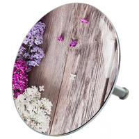 BADEWANNENSTÖPSEL Flieder - Lila, Metall (8/10/10cm) - Sanilo