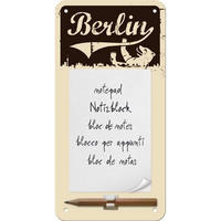 NOTIZBLOCKSCHILD Berlin - Multicolor, Metall (10/1/0.9cm) - Nostalgic-Art