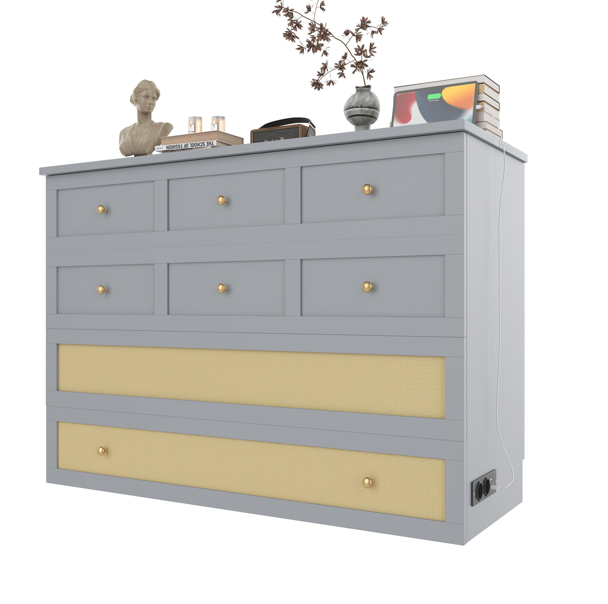 Okmyhome Bett Grau 140x200 cm