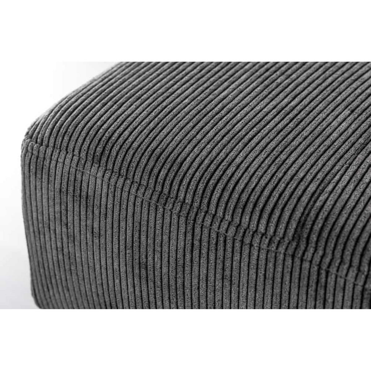 SITZBANK BOUTIQUE Cord Dunkelgrau, Schwarz 100 cm - Dunkelgrau, Textil (100/45/35cm) - riess-ambiente