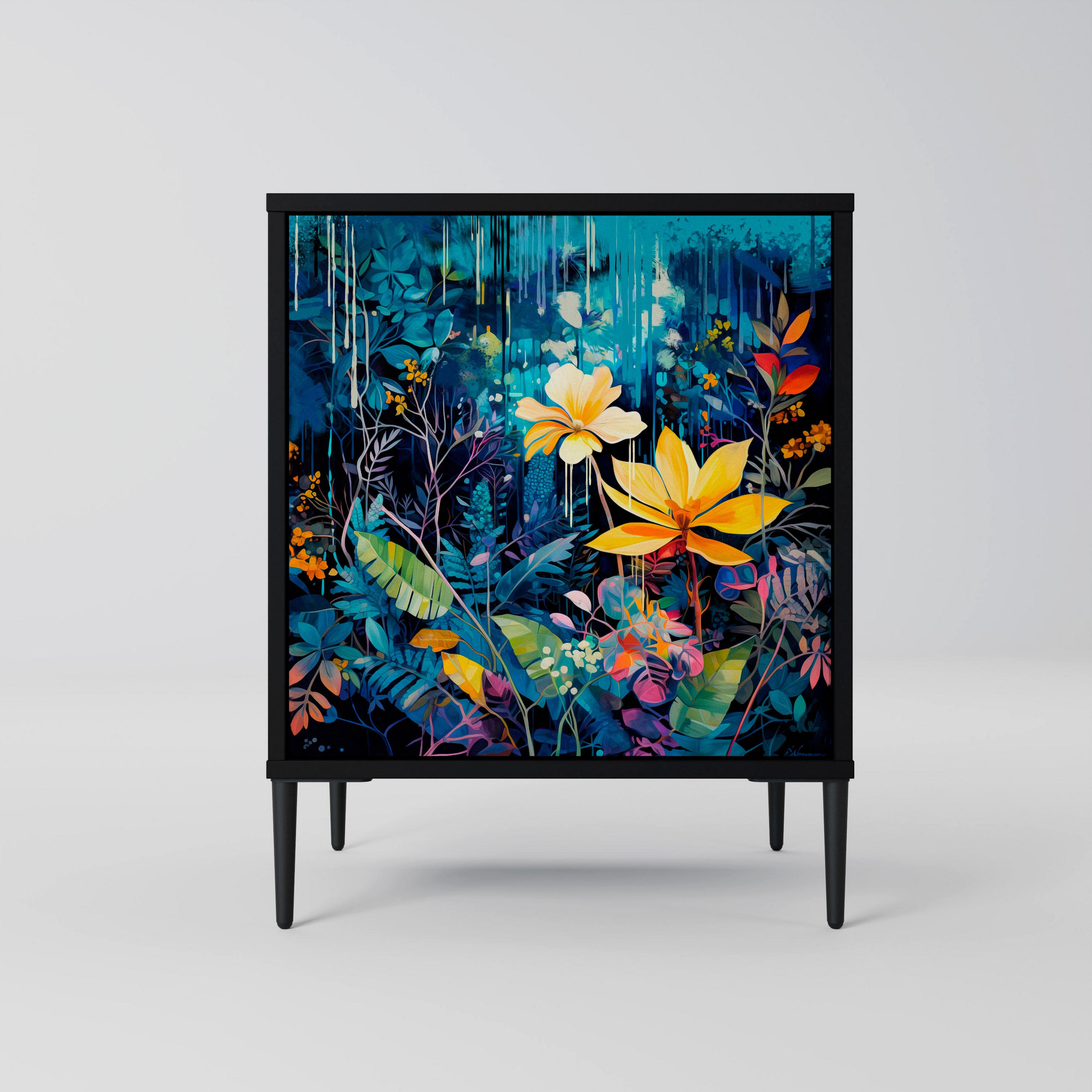 SpaceRebels Sideboard Schwarz 57.5x72.5x42 cm