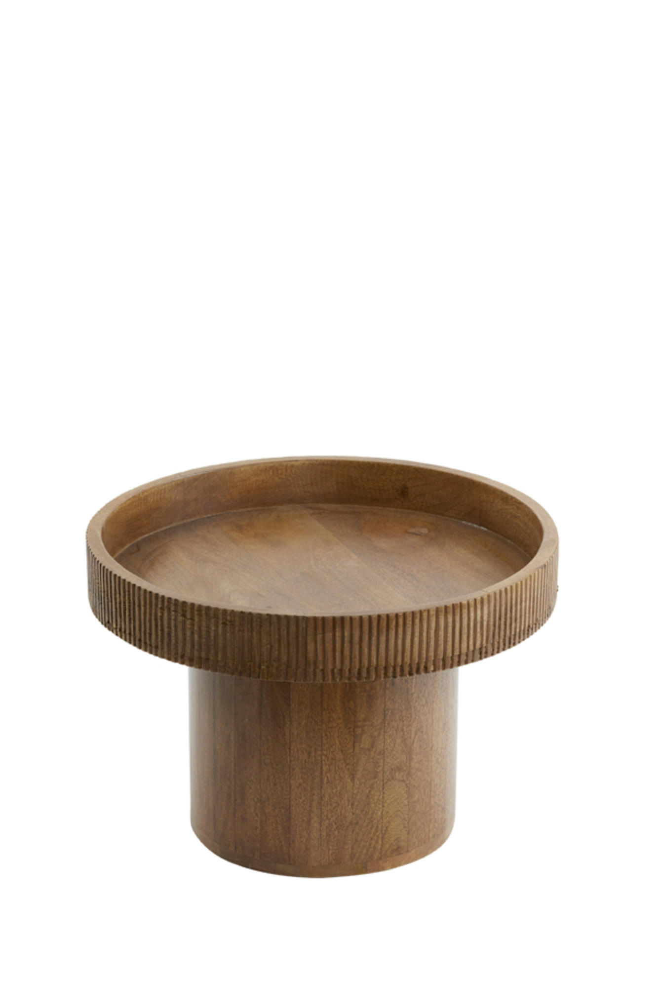 BEISTELLTISCH Kalomo Braun Ø50/35 cm - Braun, Holz (50/50/35cm) - Light & Living