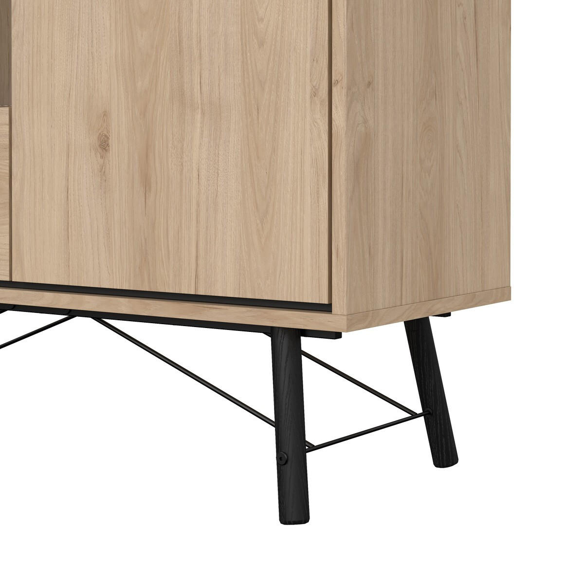 VITRINENSCHRANK, Ry, Eiche, Holzwerkstoff, 102 x 40 x 162 cm - Eichefarben, Holzwerkstoff (102/161.8/40cm) - Calicosy