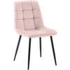STUHL Samt Pink - Pink/Schwarz, Textil/Metall (45/84/55cm) - CLP