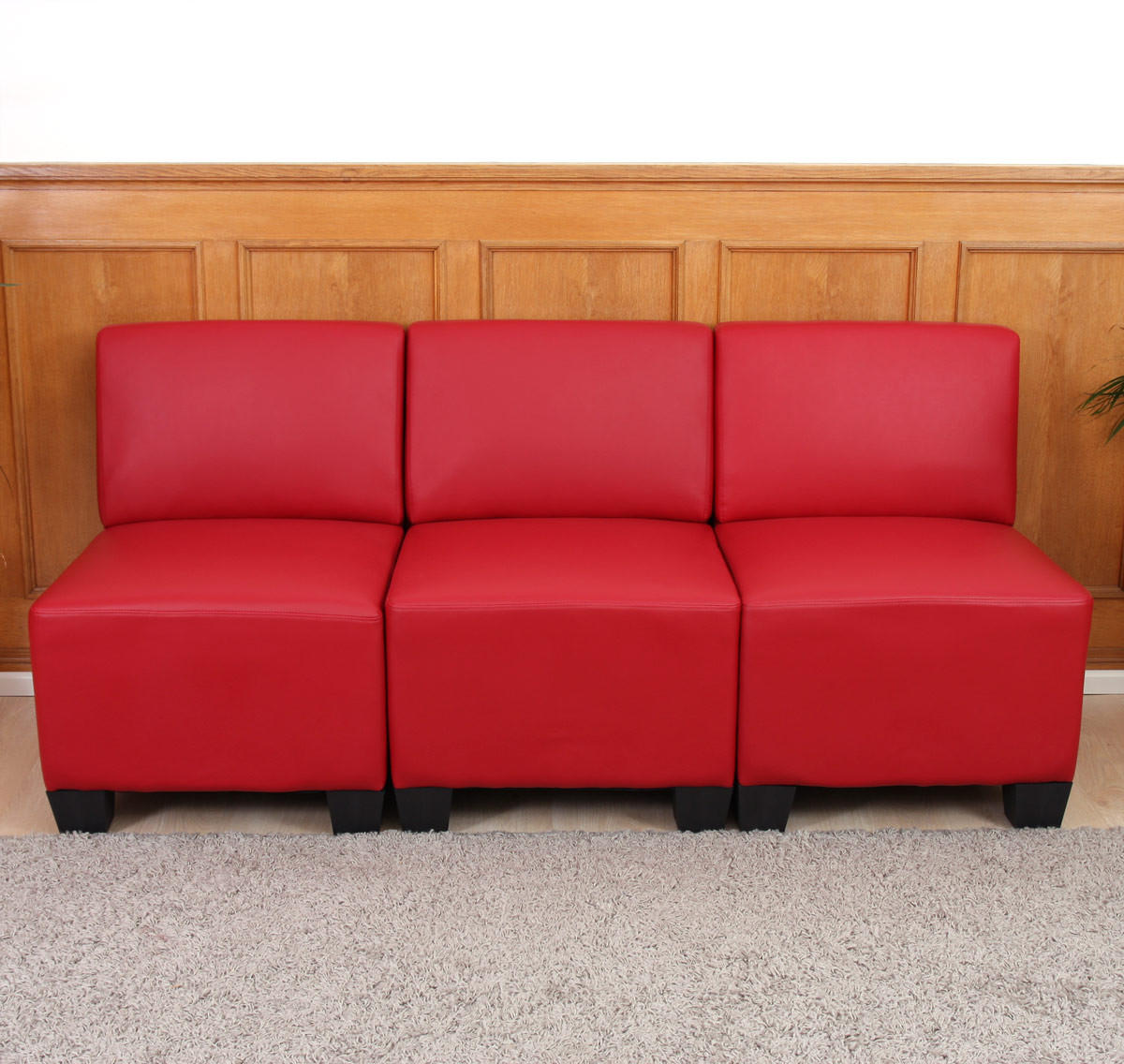 3-SITZER Rot - Rot, Textil (171/76/72cm) - MCW