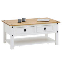 COUCHTISCH CAMPO - Weiß/Braun, Holz (60/100/45cm) - CARO-Möbel