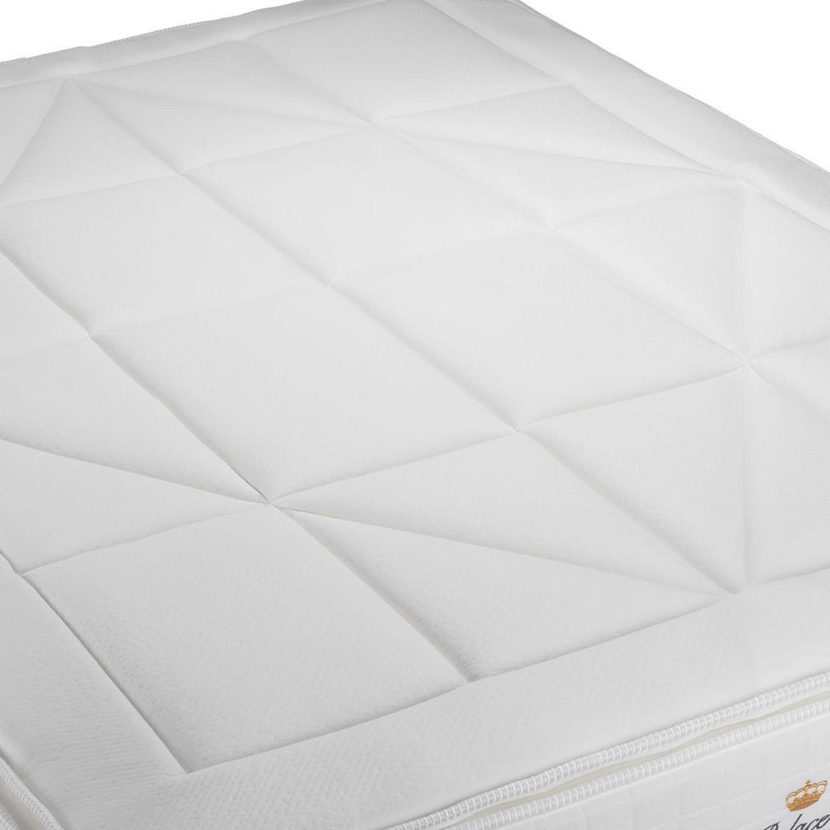 BETT George V Taschenfederkern und Memory-Schaum 90 x 200 cm h1 - Kit Bettgestell Schwarz - Beige/Schwarz, Holz (90/200cm) - ROYAL PALACE BEDDING
