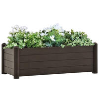 GARTEN-HOCHBEET PP Mokka 100x43x35 cm - Anthrazit, Kunststoff (100/35/43cm) - furnicato