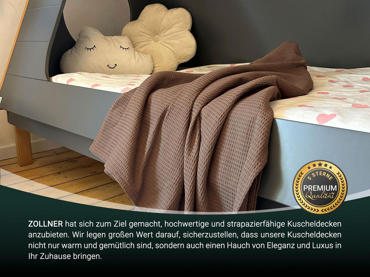 KUSCHELDECKE, 150x200 cm, 100% Baumwolle, Braun - Braun, Textil (150/200cm) - Zollner