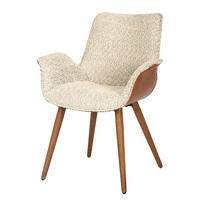 POLSTERSTUHL - Weiß/Braun, Eichenholz/Textil (67/87/64cm) - home24