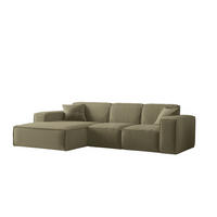 ECKSOFA Ottom Celes Premium Opera Velvet - Olivgrün, Holzwerkstoff/Textil (266/165cm) - Fun Möbel