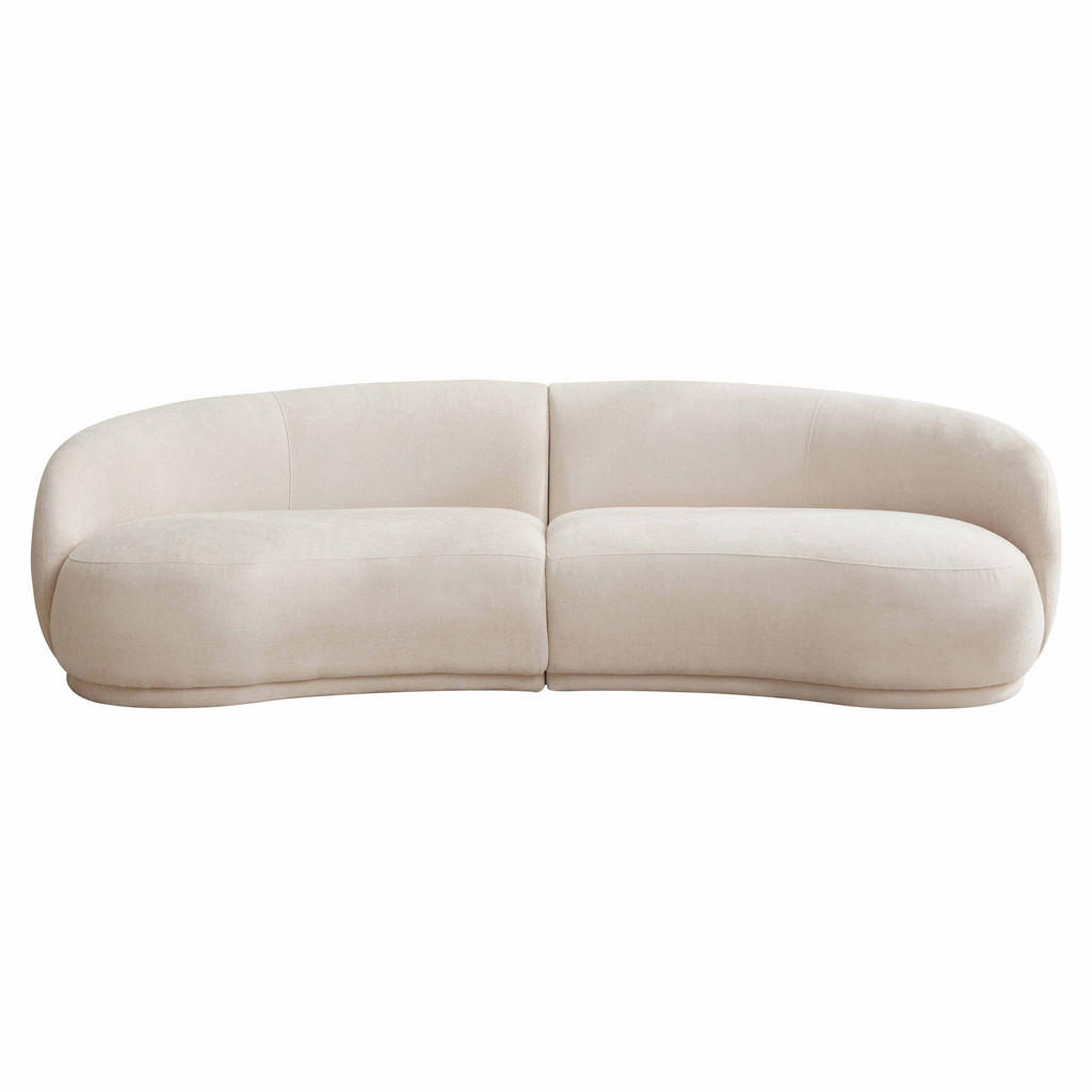 Thumbnail - Oviala Sofa, Beige, Textil, 3-Sitzer, Rechteckig, 120x73x266 cm, Wohnzimmer, Sofas & Couches, Sofas, 3-Sitzer Sofas