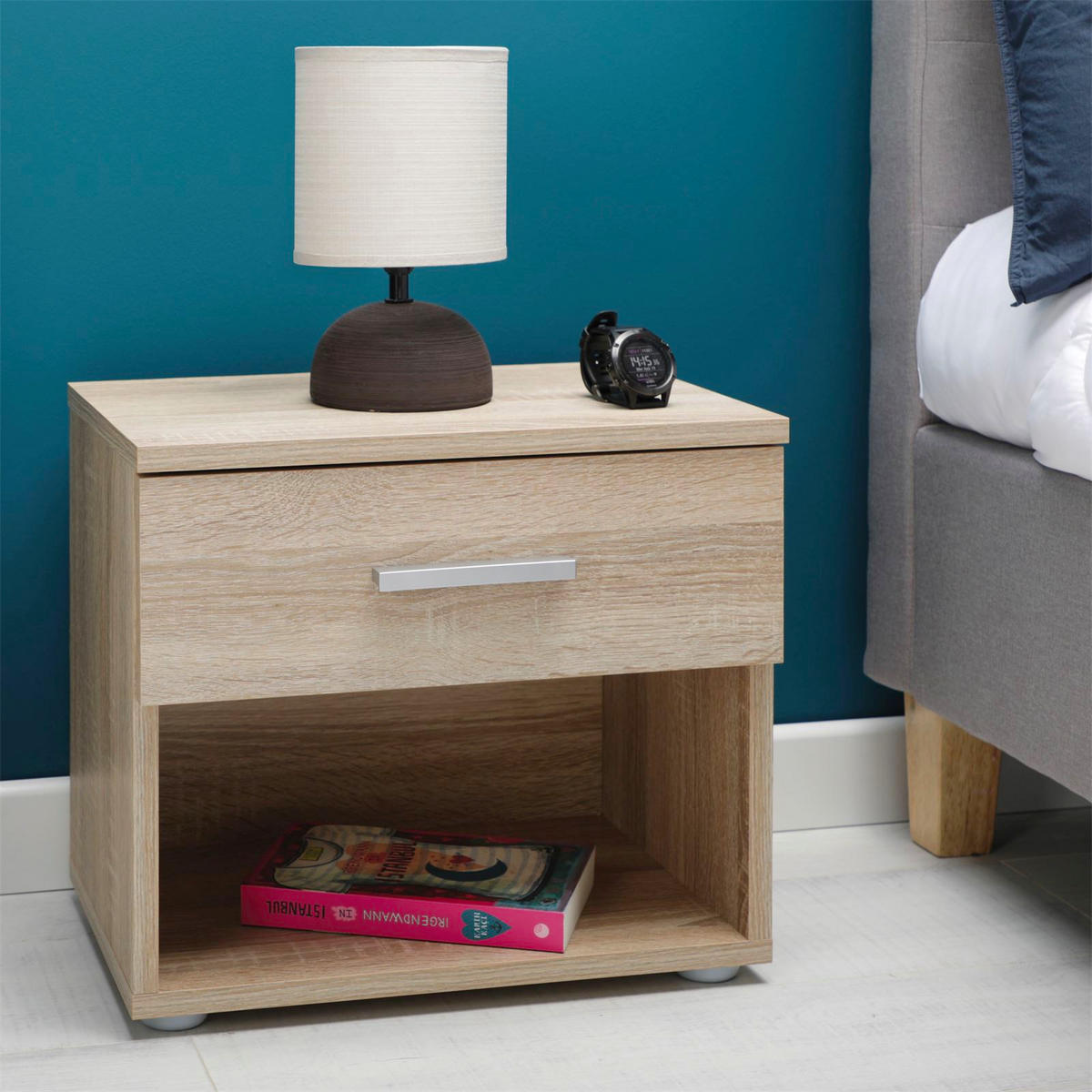 NACHTTISCH MARY - Sonoma Eiche, Holzwerkstoff (42/38/30cm) - CARO-Möbel
