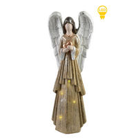 LED-DEKOFIGUR Angel Beige 21x11,5x55,5 cm Keramik - Beige, Keramik (11.5/55.5/21cm) - Mondex