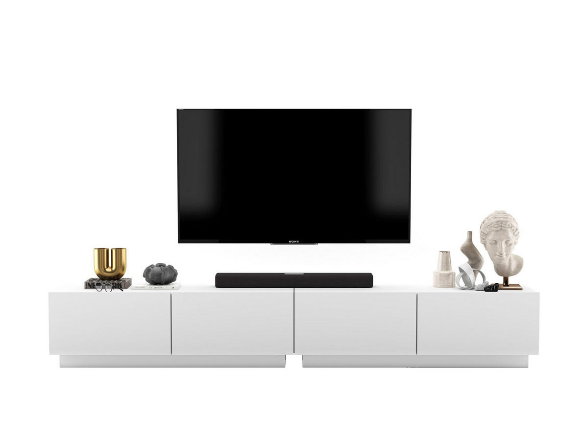 TV-LOWBOARD 2-er Set Enjoy Weiß Matt Loft 120 cm - Weiß, Holzwerkstoff (240/37/35cm) - Meble Lindner