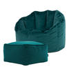 SITZSACK-SESSEL Sirena mit Hocker - Grün, Textil (77/64/74cm) - icon
