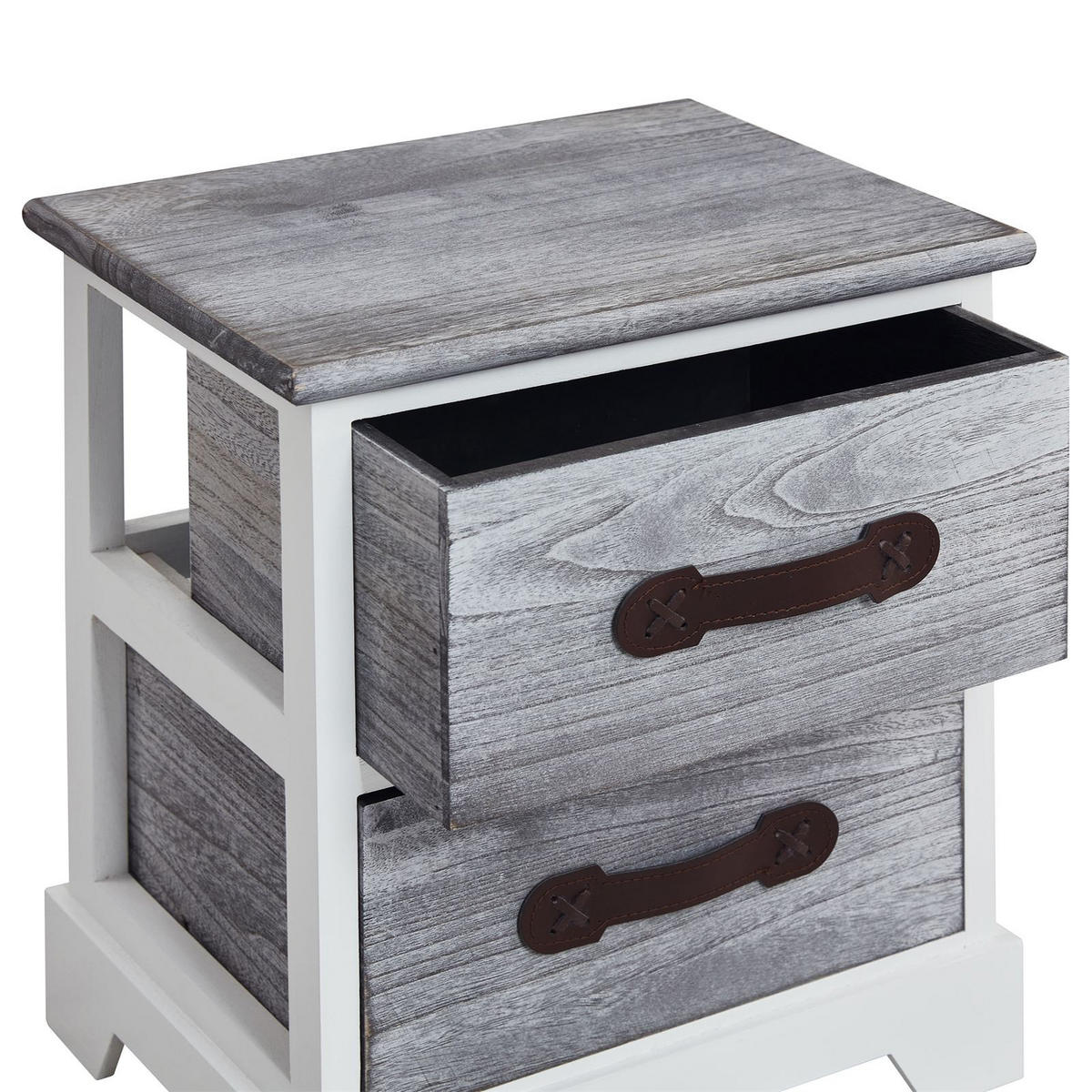 NACHTTISCH SALERNO - Weiß, Holz (35/41/27cm) - CARO-Möbel