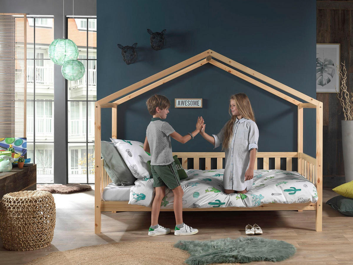 HAUSBETT Kapua 210x170x97 aus Massivholz in Natur - Kieferfarben, Holz (90/200cm) - 58aufmkessel