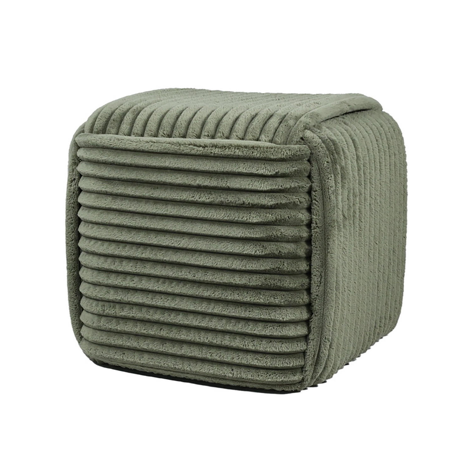 POUF Wiki grün 43/43/38 cm Textil - Grün, Textil (43/38/43cm) - Mondex