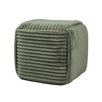 POUF Wiki grün 43/43/38 cm Textil - Grün, Textil (43/38/43cm) - Mondex