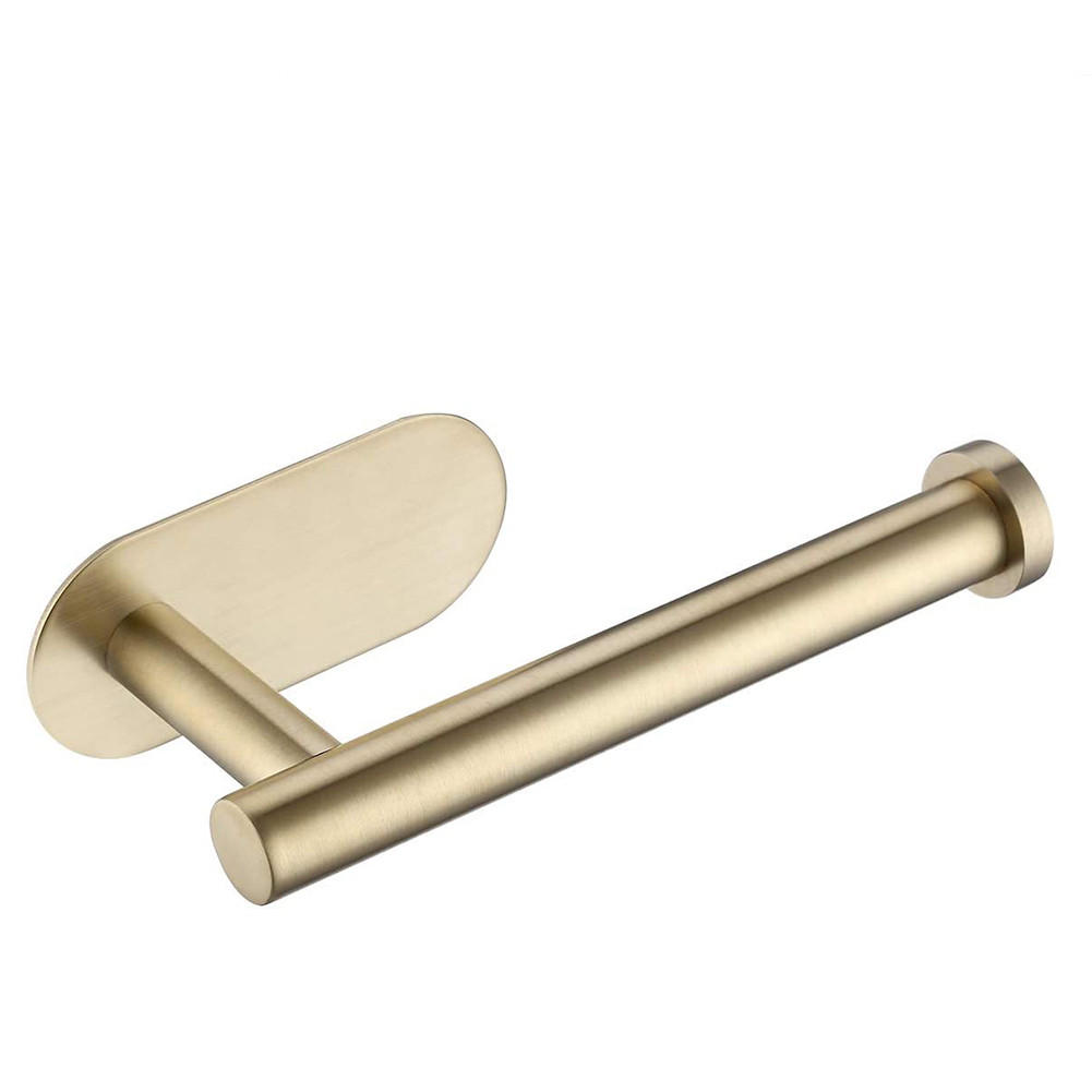 TOILETTENPAPIERHALTER 16/8/4.5 cm Selbstklebend Edelstahl Gold - Goldfarben, Metall (16/4.5/8cm) - Livingandhome