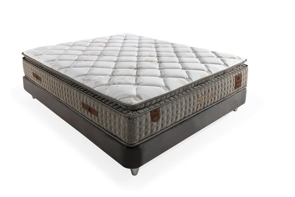 POLSTERBETTSET Alegra Master 120x200 Grau - Grau, Textil/Metall (120/200cm) - Villa Möbel