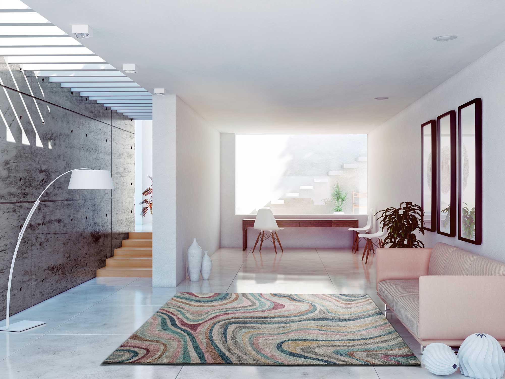 Thumbnail - Atticgo Webteppich, Mehrfarbig, Textil, Abstrakt, Rechteckig, 200x290 cm, Oeko-Tex® Standard 100, in verschiedenen Größe...