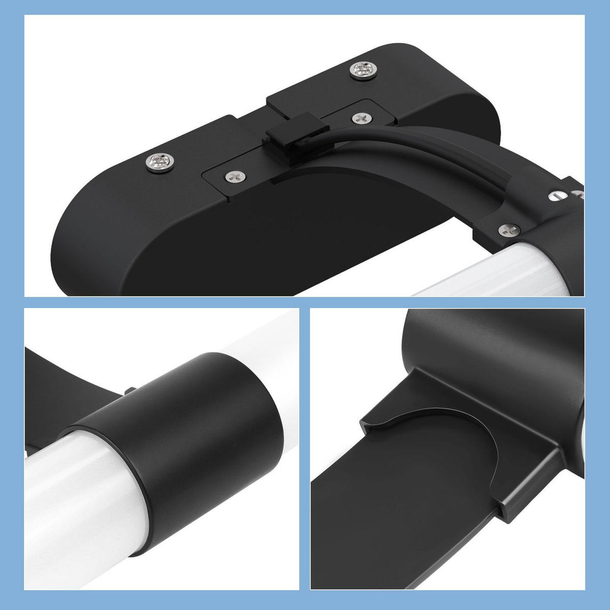 SPIEGELLEUCHTE Halle 40/4/16.8 cm - Schwarz, Metall (40/4/16.8cm) - Nettlife