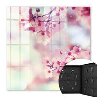 SCHLÜSSELBOX Schwarz 30x30 cm- Türöffnung nach rechts - Blumenzauber - Pink, Metall (30/30/5cm) - TULUP