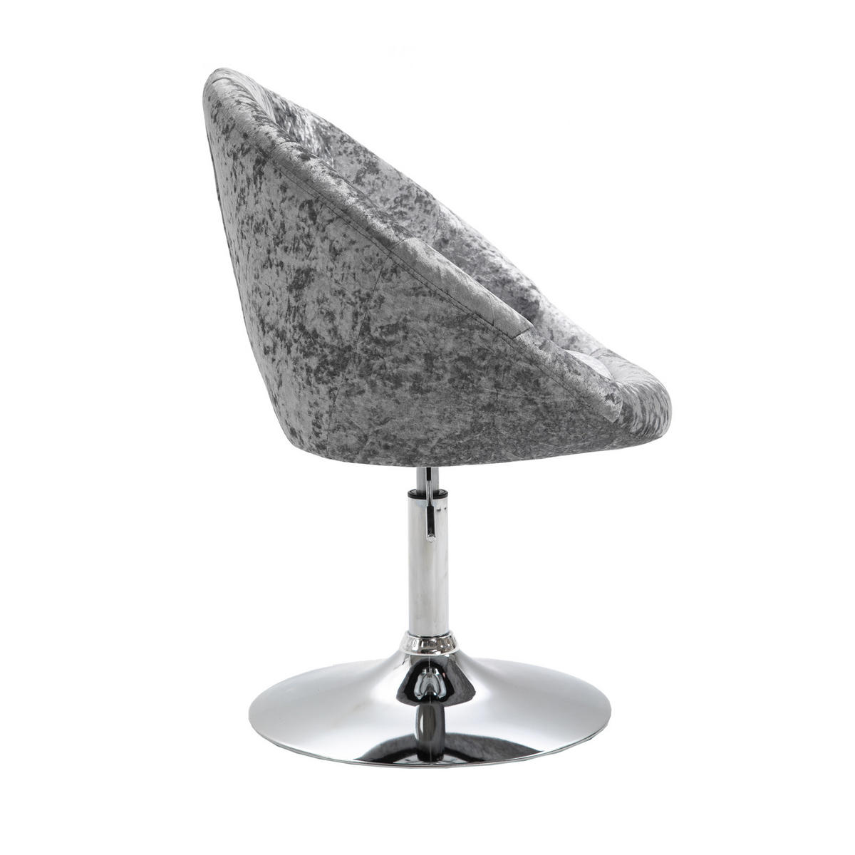 COCKTAILSESSEL HAVANNA Samt Silber - Silberfarben, Textil (62/88/58cm) - SVITA
