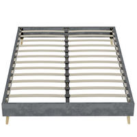 POLSTERBETT 160/200 cm mit Matratze, stabiler Konstruktion und modernem Design, Grau - Grau, Textil (160/200cm) - Redom