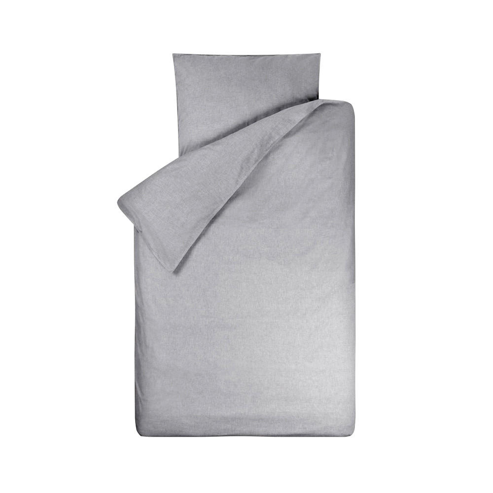KINDERBETTWÄSCHE Bo uni grau 100 x 135 - Grau, Textil (100/135cm) - Bink