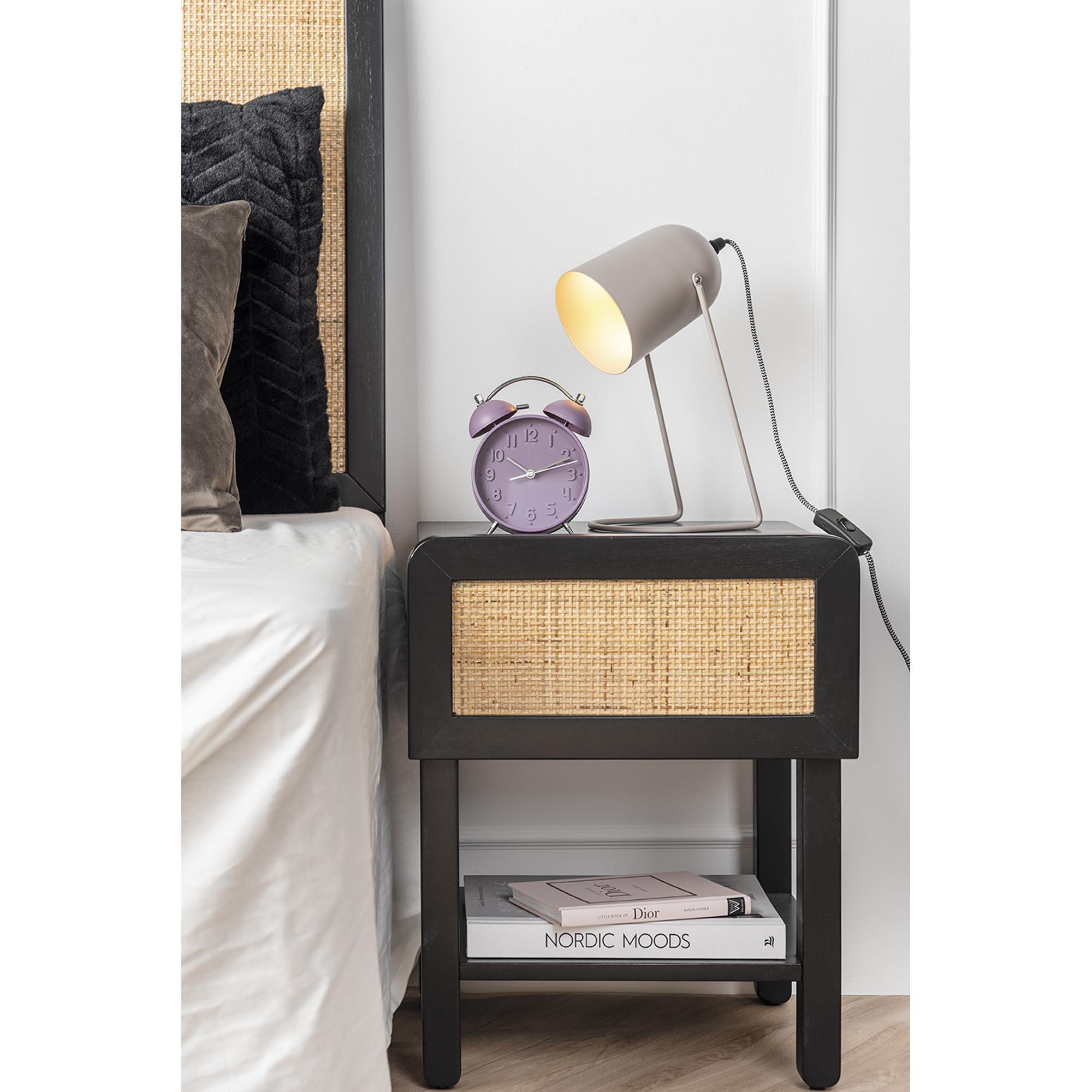 TISCHLAMPE Grau 18/18/30 cm - Grau, Metall (18/18/30cm) - Leitmotiv