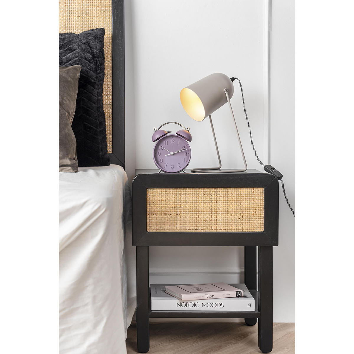 TISCHLAMPE Grau 18/18/30 cm - Grau, Metall (18/18/30cm) - Leitmotiv